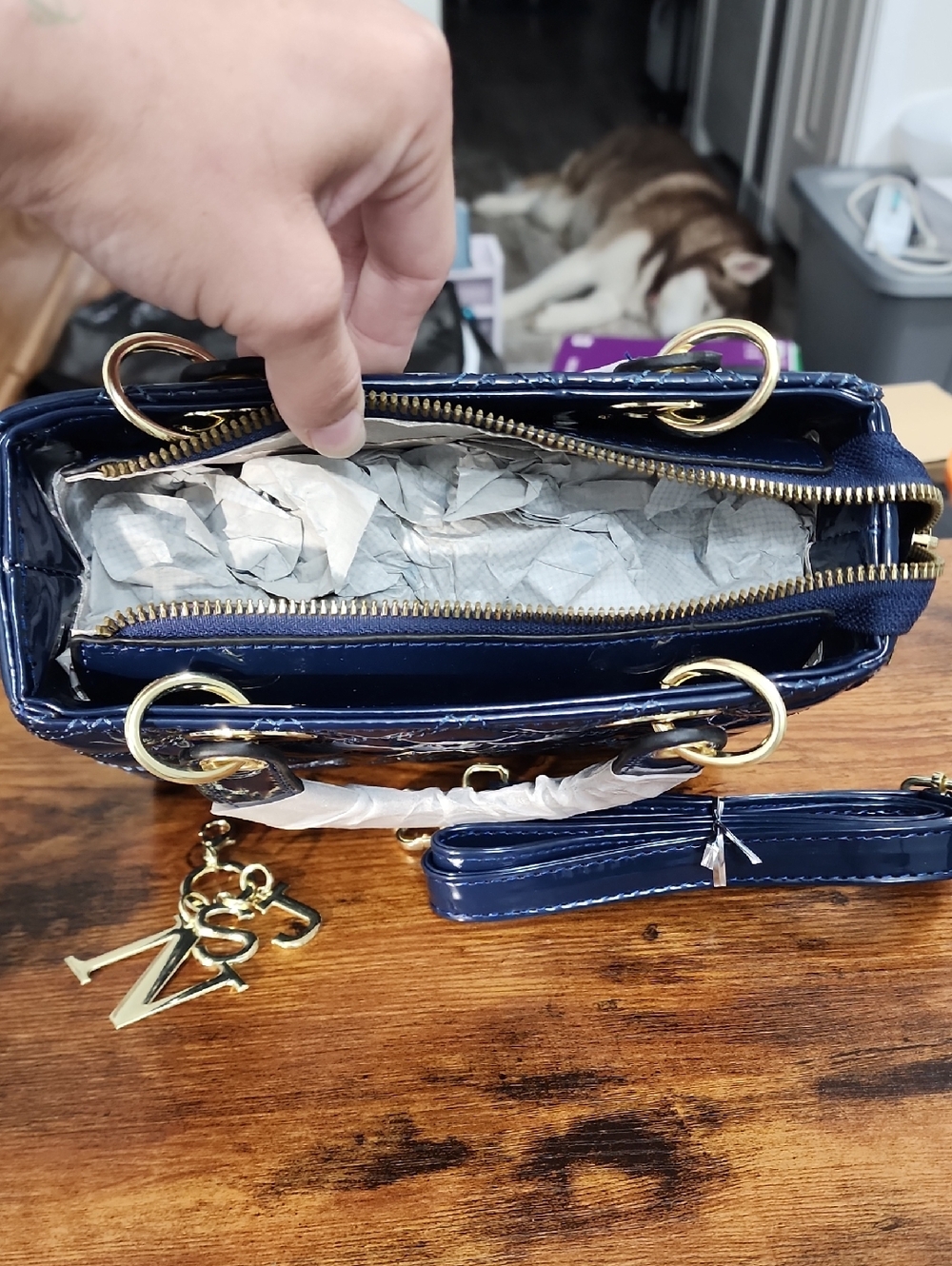 Luxury Crocodile Embossed Handbag, Women's Fashion Tote Bag, Shoulder, Crossbody - Picture 5 of 10